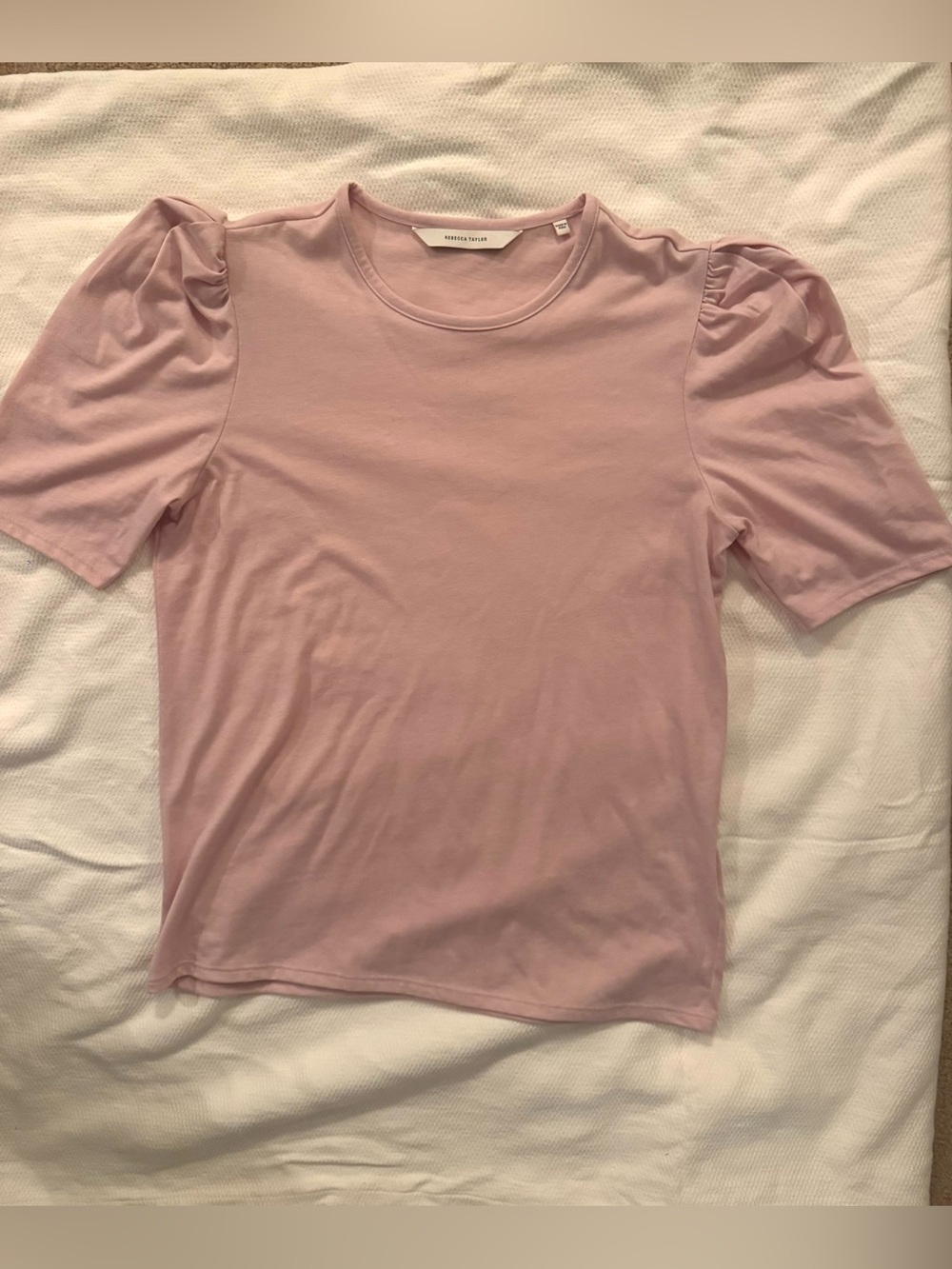 Women's Pink Shirt with slight puff shoulder - XS